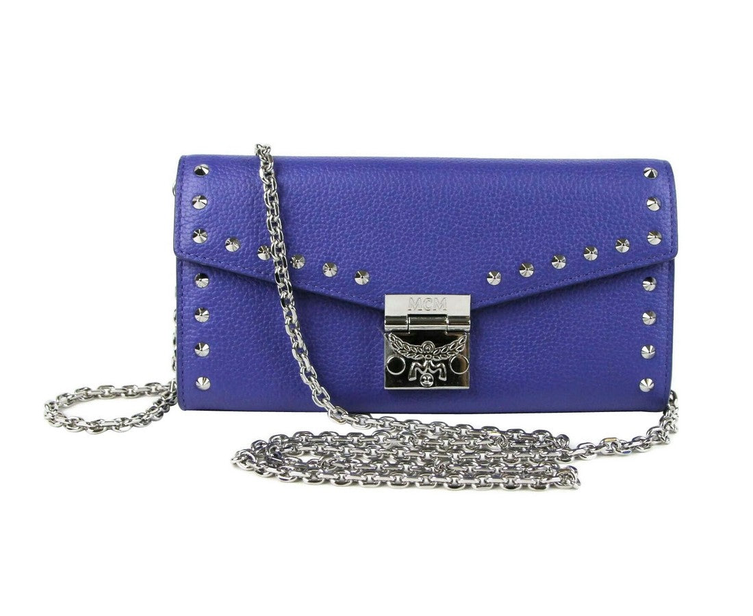 MCM MCM Women's Leather Patricia Studded Chain Wallet