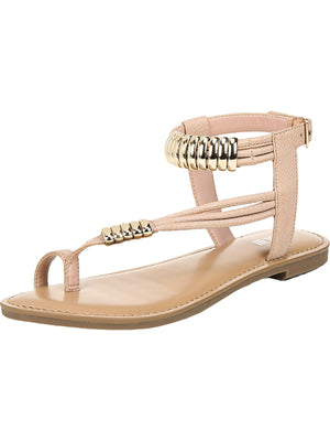 Bar III Ryanne Womens Patent Toe Loop Strappy Sandals | Shop