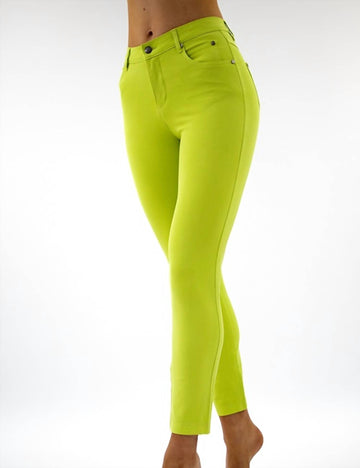 Marble ankle grazer jean in lime