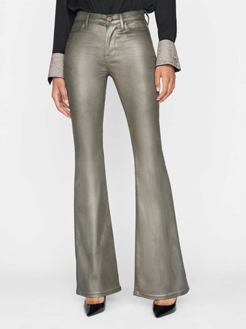 Frame le high flare jeans in pewter
