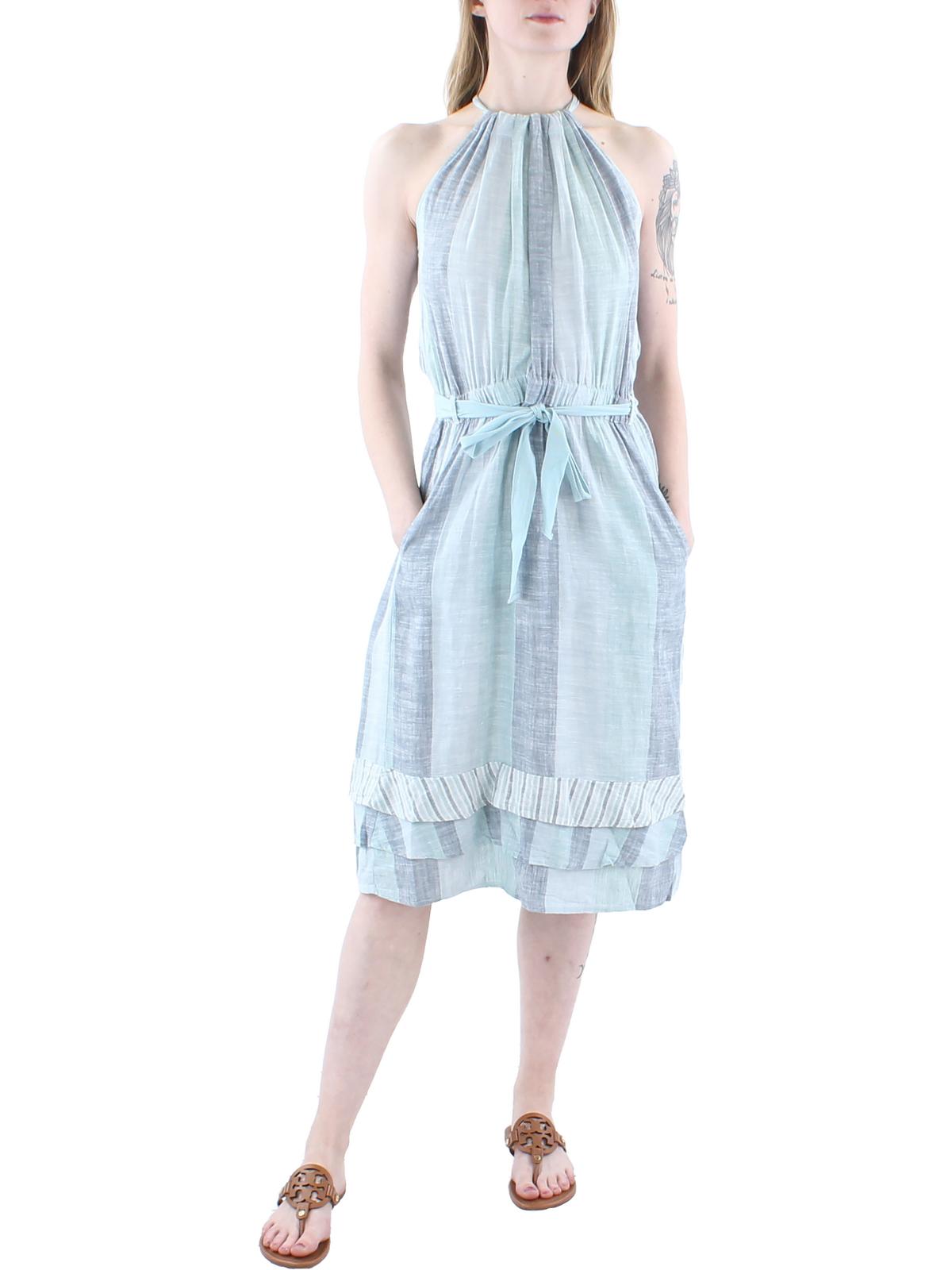 Shop Splendid Sonny Womens Linen Short Halter Dress In Multi