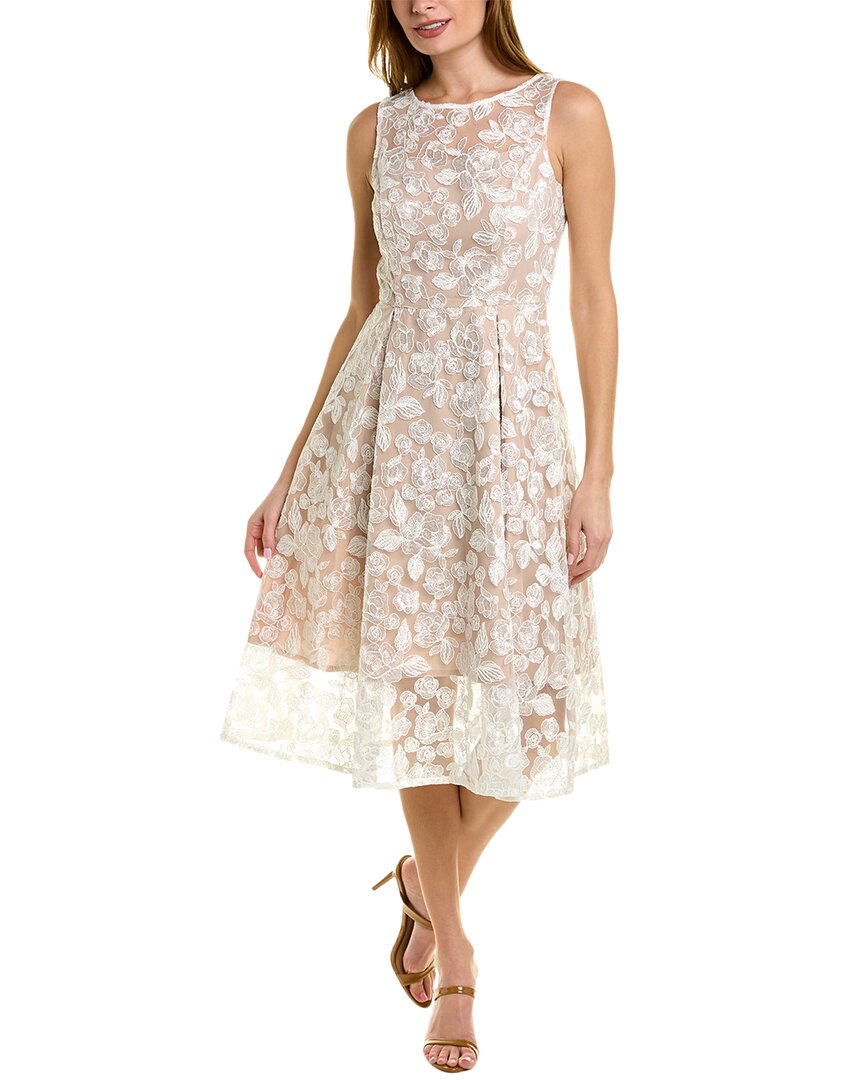 ADRIANNA PAPELL Adrianna Papell Embroidered A-Line Dress