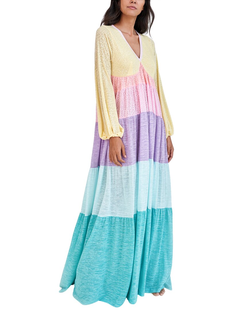 Pitusa Rainbow V-neck Dress In Multi | ModeSens