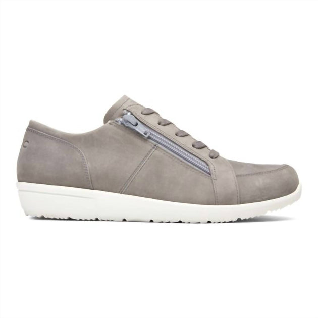 Vionic Abigail Lace Up Sneaker - Medium in Slate Grey Nubuck | Shop ...