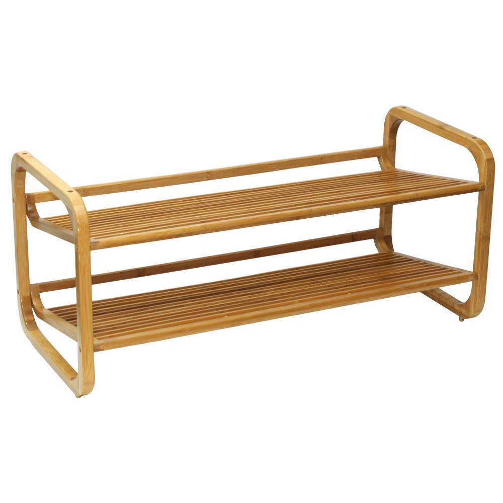 Oceanstar Sr1224 2-tier Hpl Bamboo Shoe Rack