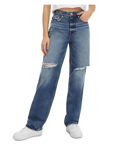 Good American plus womens destroyed 90s baggy jeans