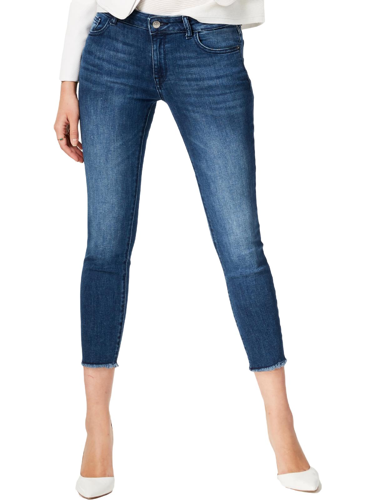 DL1961 Womens Denim Hem Skinny Crop Jeans