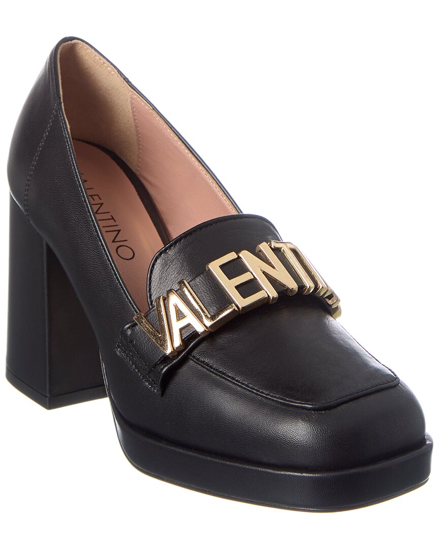 Valentino by Mario Valentino S.P.A Black & Gold Leather goldtone