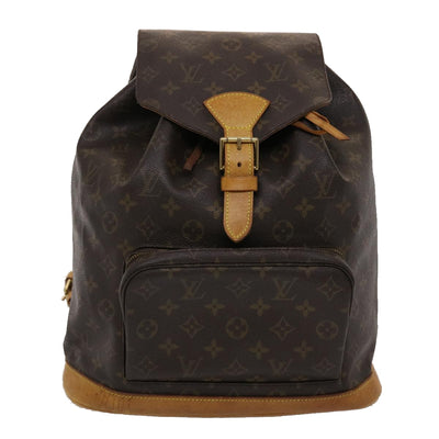Louis Vuitton Cassiar Leather Backpack Bag (pre-owned) in Gray