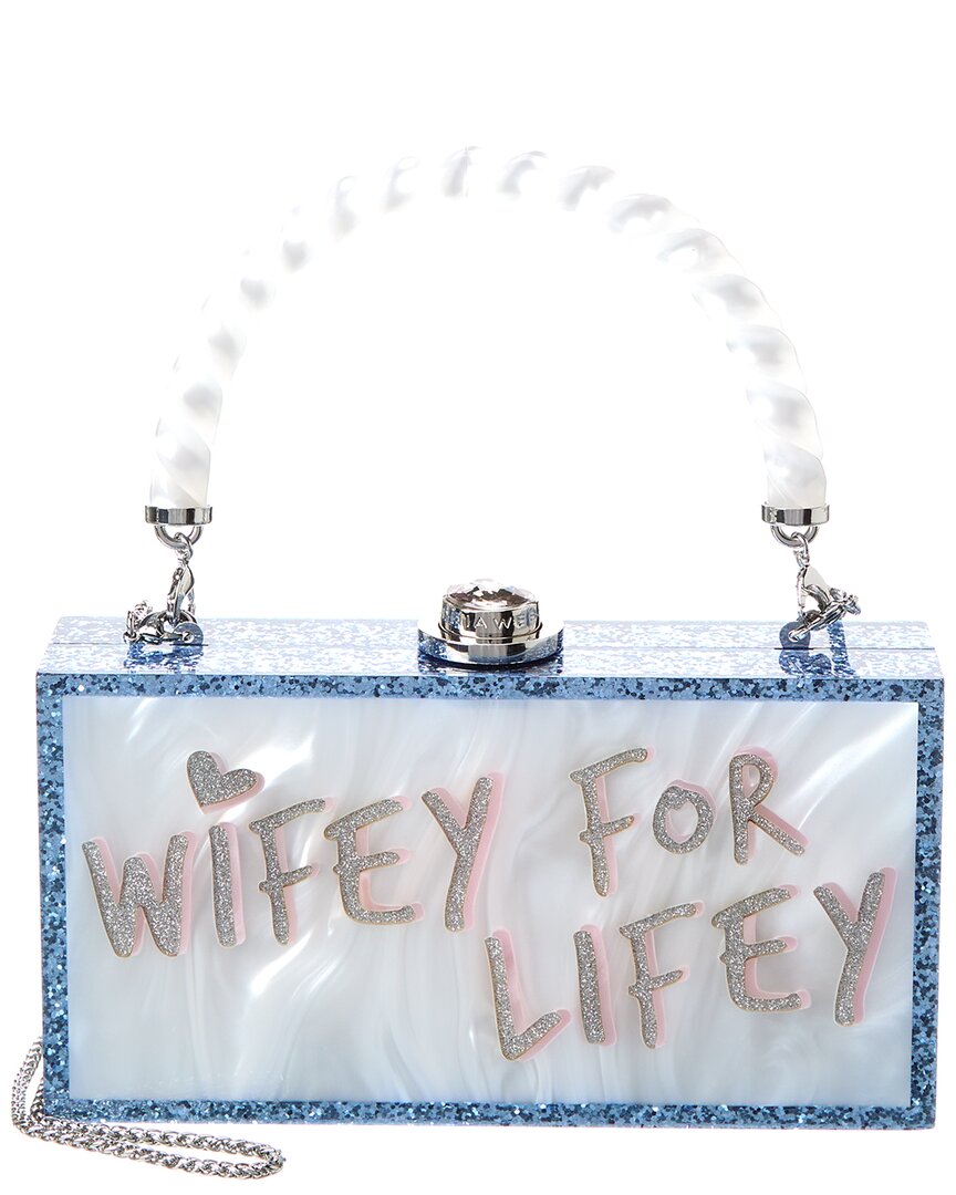 SOPHIA WEBSTER Sophia Webster Cleo Wifey For Lifey Acrylic Clutch