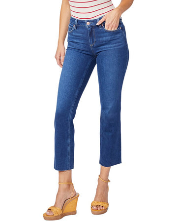 Paige denim amber crop raw hem jean