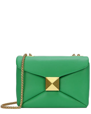 Quilted and Studded Sheepskin Leather Shoulder Bag – Tiffany