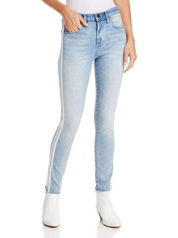 [BLANKNYC] the great jones womens mid-rise zipper trim skinny jeans