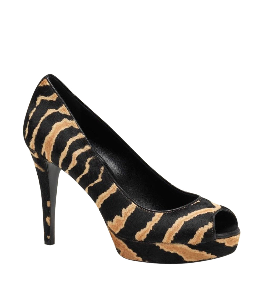 GUCCI Gucci Women's Calf Hair Betty Open-Toe Platform Pump Shoes