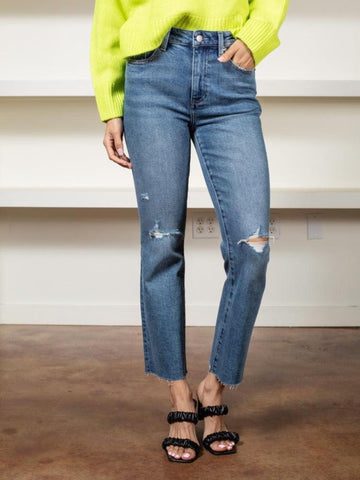 Pistola lennon high rise cropped bootcut jeans in denny