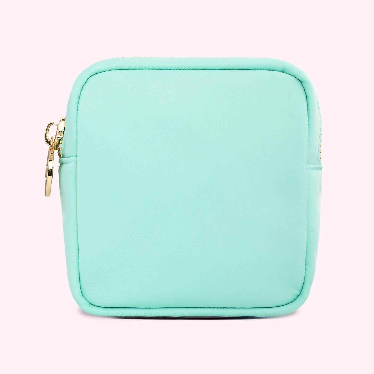 Shop Stoney Clover Lane Classic Mini Pouch In Clear Emerald In Multi