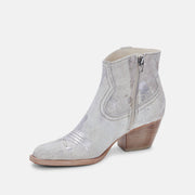 Dolce Vita Silma Booties in Silver Multi Calf Hair | Shop Premium Outlets