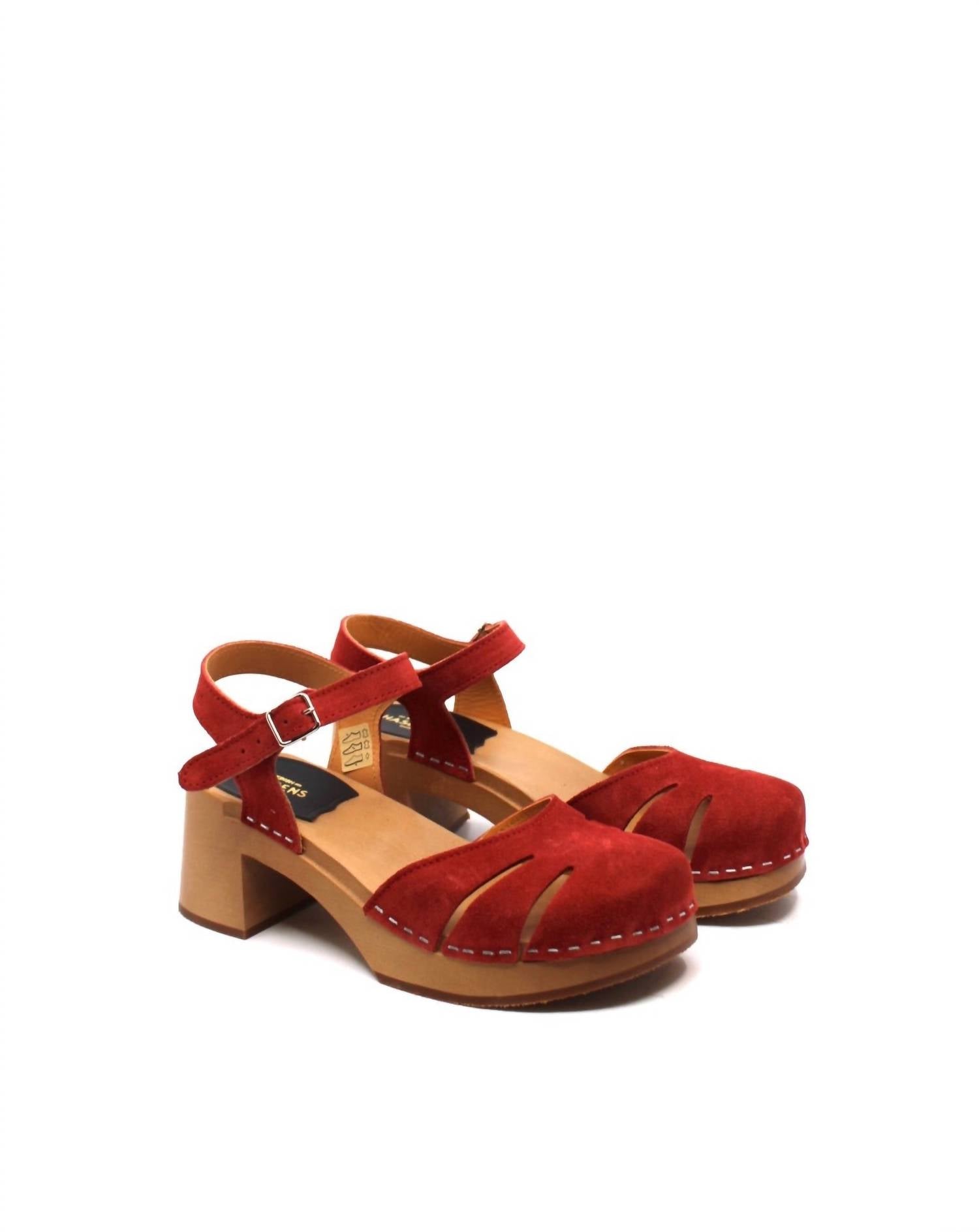 Swedish Hasbeens Baskemolla High Sandal In Red | ModeSens