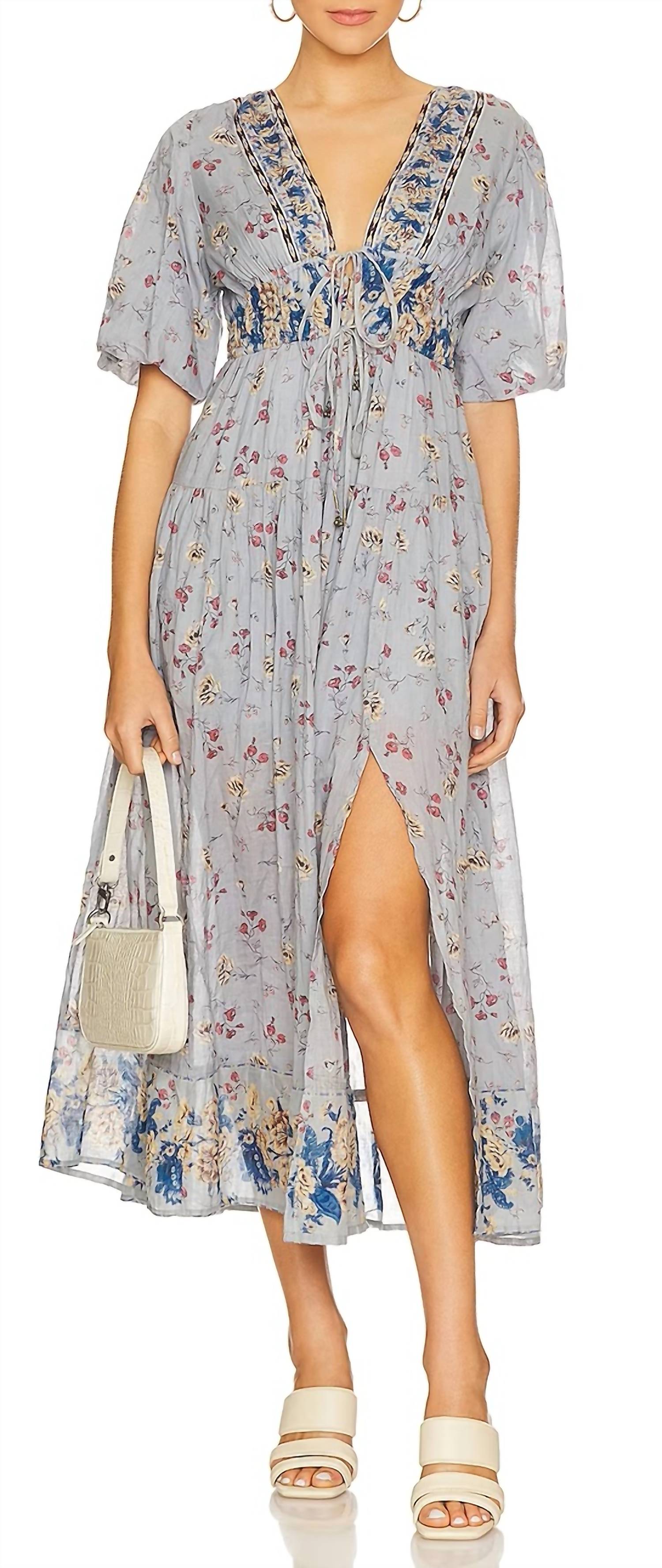 FREE PEOPLE Lysette Maxi Dress in Bluebell Combo
