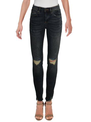 [BLANKNYC] the bond womens mid-rise destroyed skinny jeans
