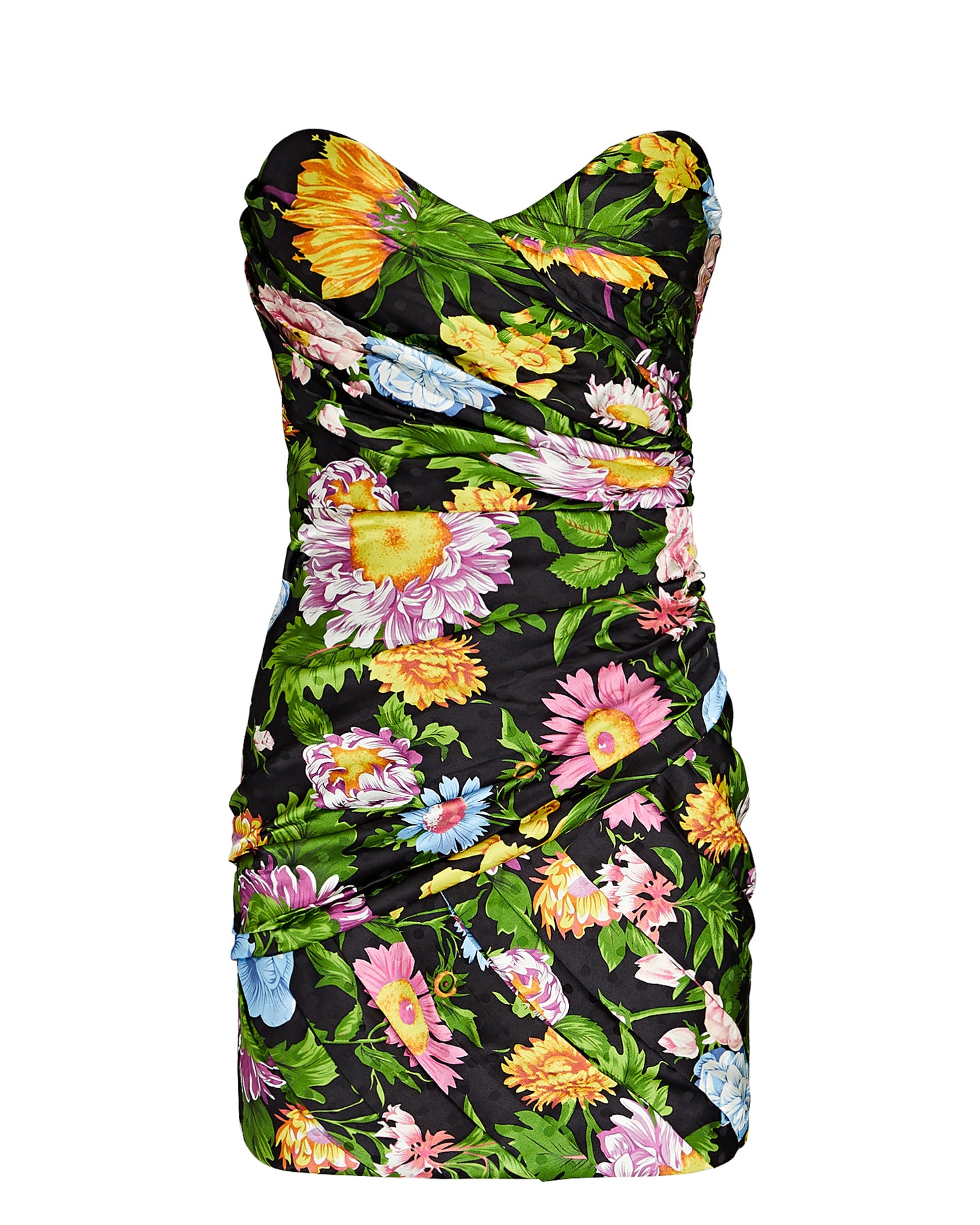 Ronny Kobo Margot Strapless Floral Satin Mini Dress – Shop Premium Outlets