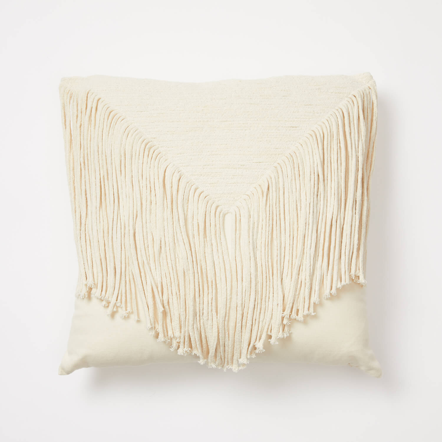 Dormify Desert Fringe Square Pillow, 20" X 20", Ultra-cute Styles To Personalize Your Room In Beige