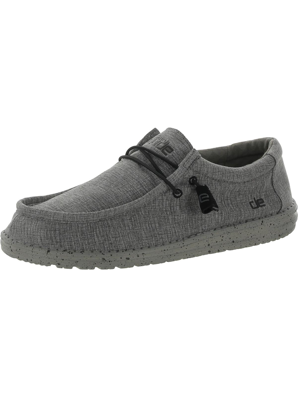 Shop Hey Dude Wally L Stretch Mens Stretch Textured Loafers In Grey