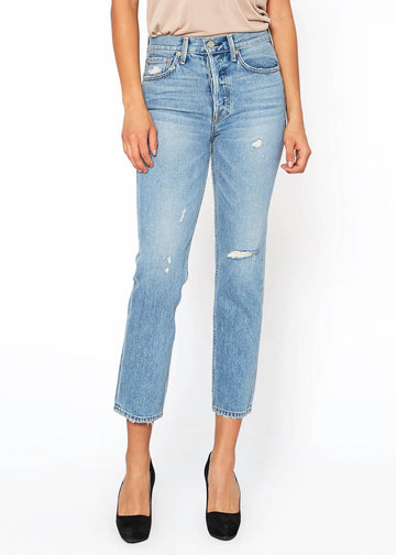 Noend claude high rise straight crop jean in retro