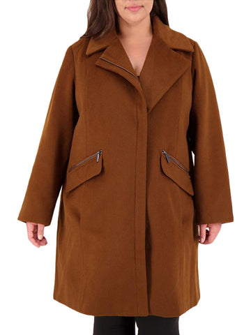 Vince Camuto plus womens lightweight cold weather wool coat