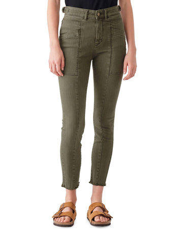 Dl1961 - Women farrow cropped high-rise skinny jeans in kale