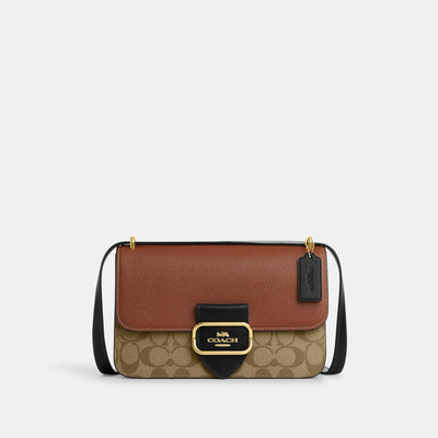 Buy Coach Coach Nolita 19 In Colorblock Signature Canvas - Brown Online