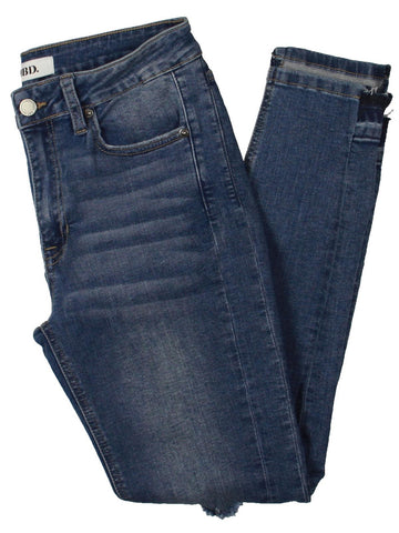 Just Black Denim womens mid-rise destroyed skinny jeans