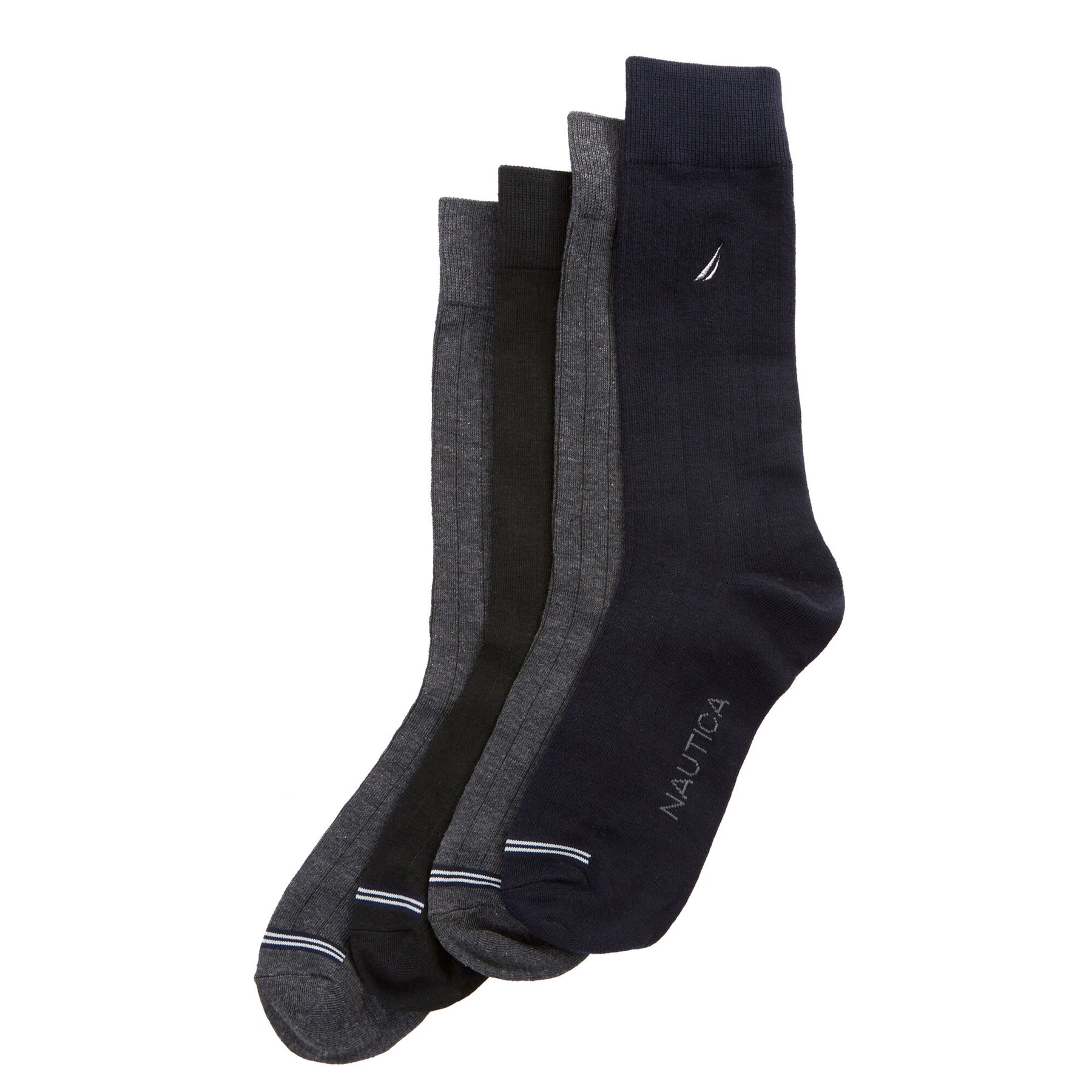 Nautica Mens Solid Ribbed Dress Socks, 5-pack | Shop Premium Outlets