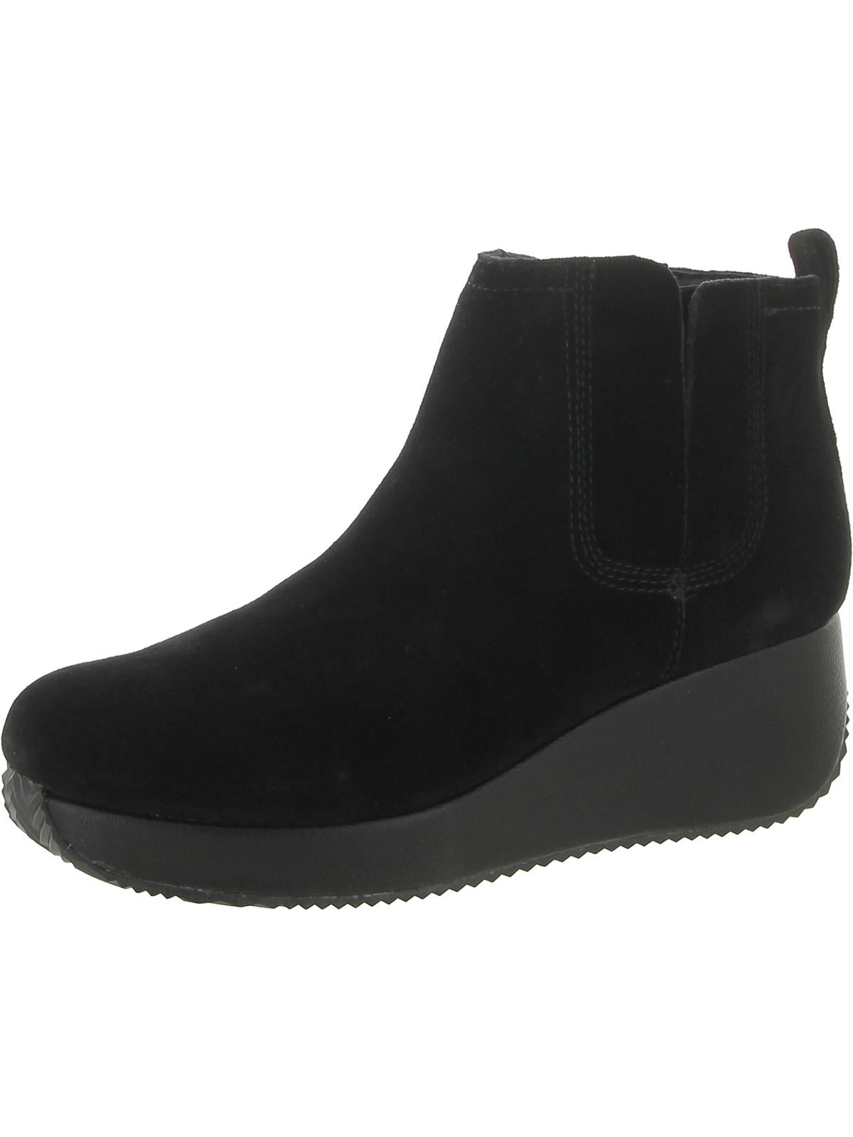 Shop Volatile Burlingham Womens Leather Booties Chelsea Boots In Black