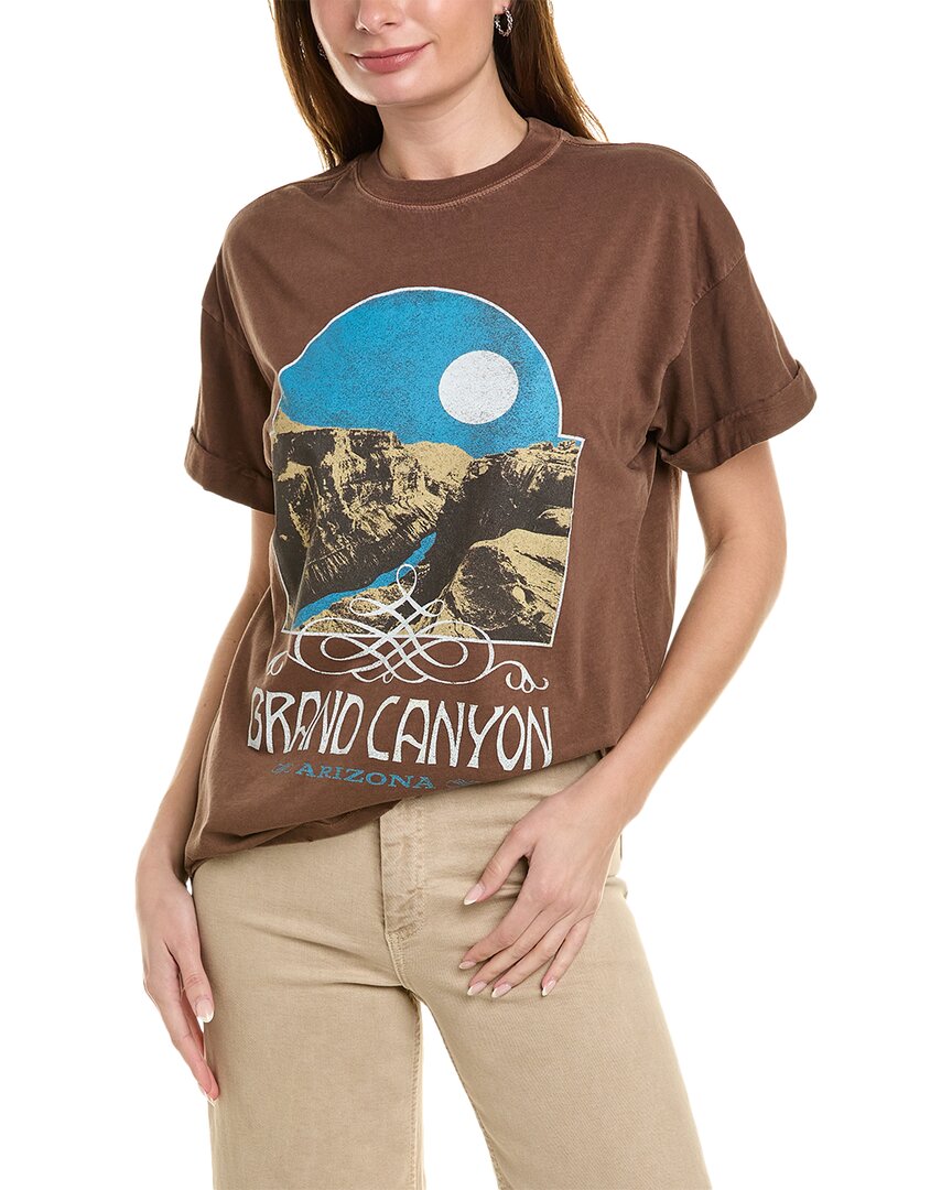 Shop Girl Dangerous Grand Canyon Western T-shirt In Brown