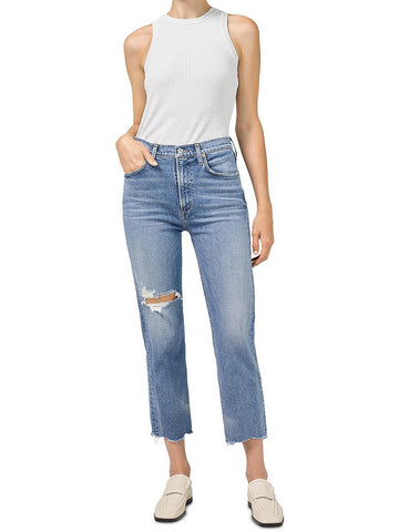 Citizens of Humanity daphne womens denim light wash cropped jeans