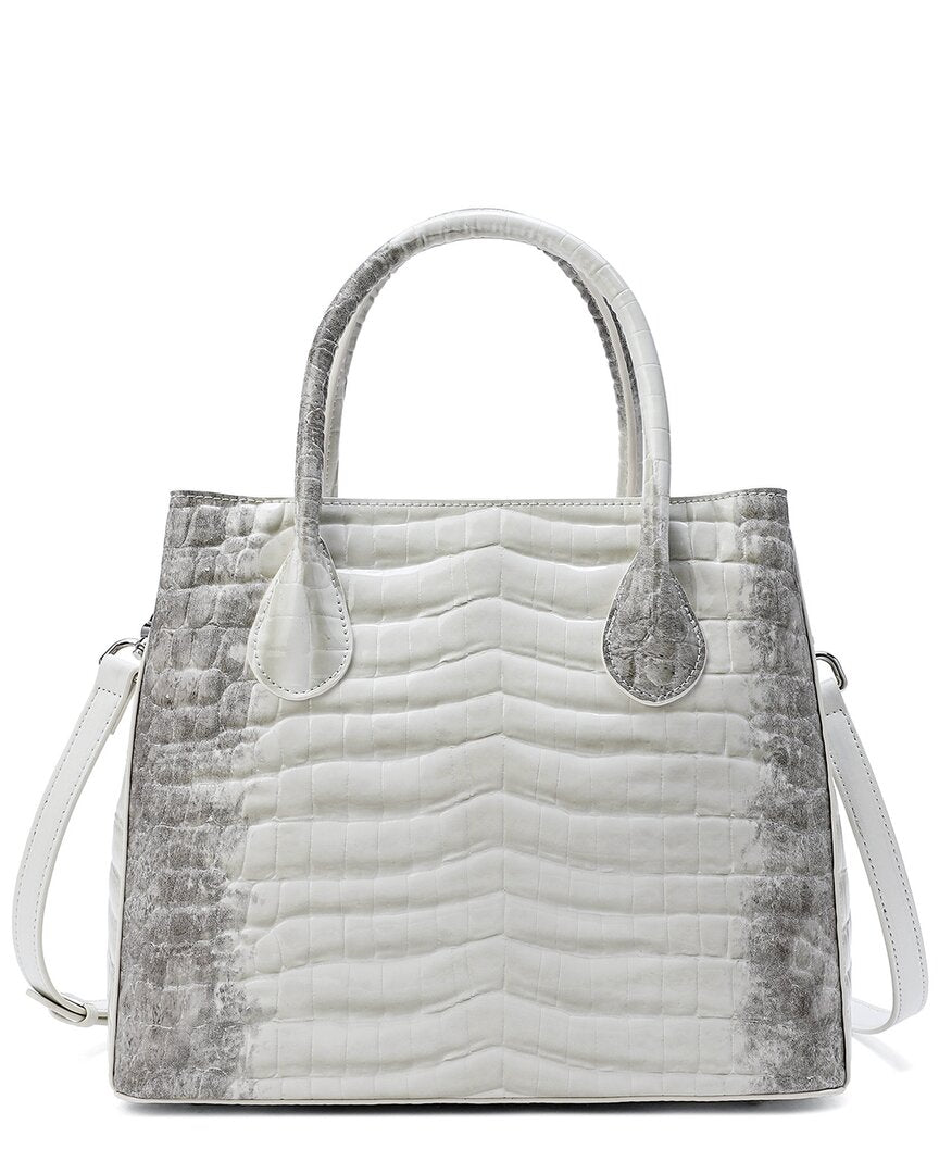 Tiffany & Fred Alligator-embossed Leather Top Handle Shoulder Bag In ...