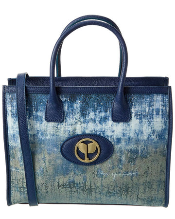 Persaman New York anastasia denim & leather tote