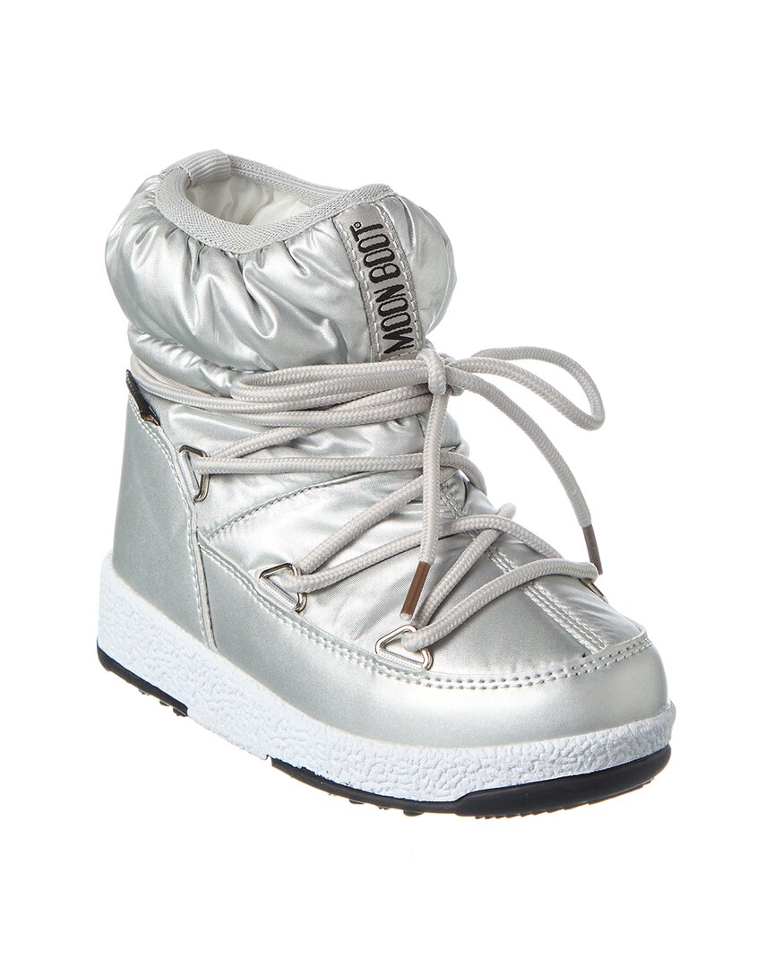 Moon Boot Kids'  Jr Girl Low Nylon Boot In Silver