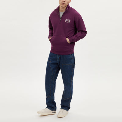 코치 COACH Outlet relaxed quarter zip sweatshirt