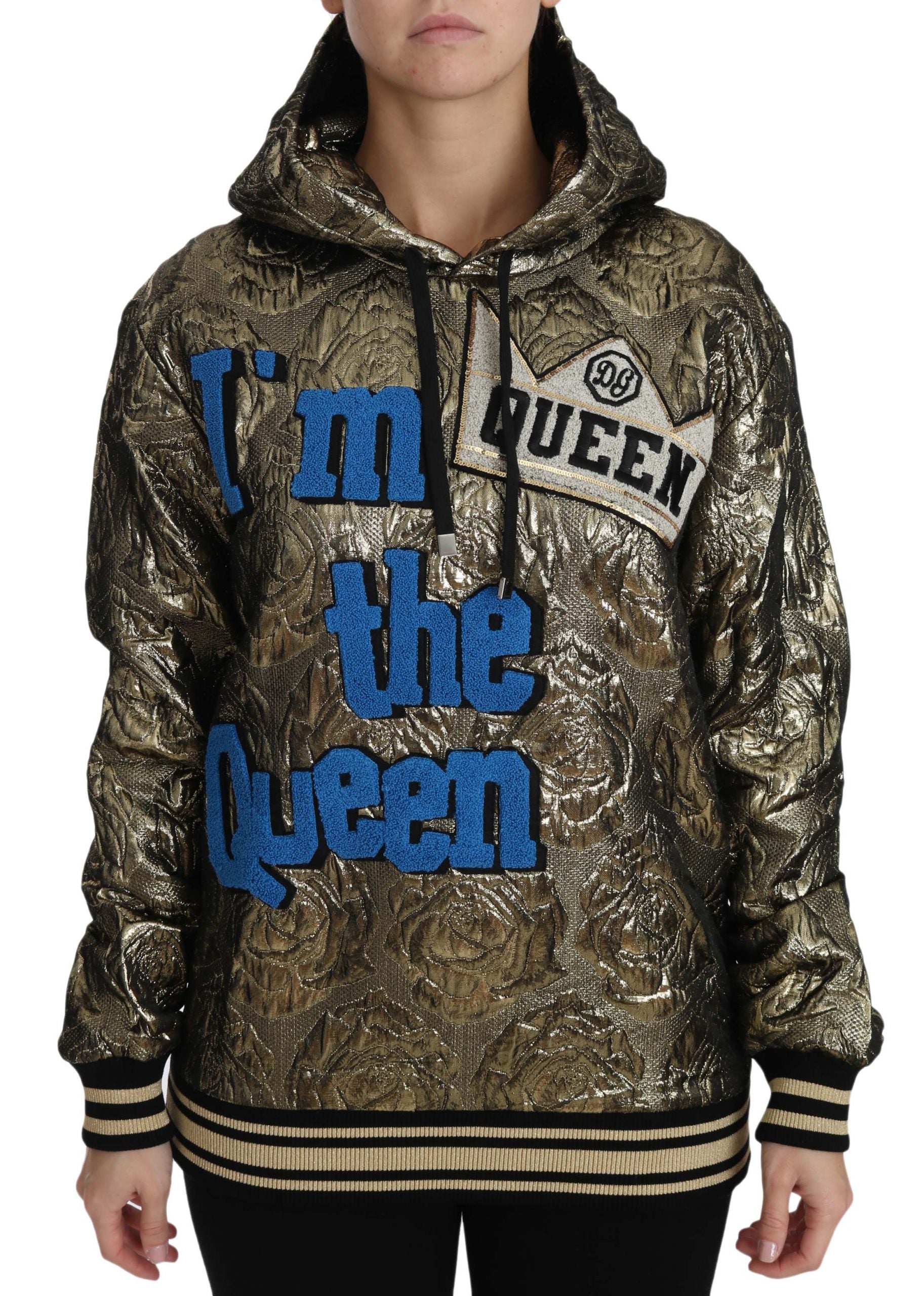 DOLCE & GABBANA Dolce & Gabbana Im The Queen Jaquard  SweatshirtWomen's Hoodie