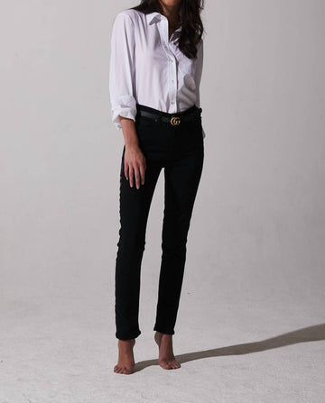 Mcguire valletta straight leg jeans in black tie