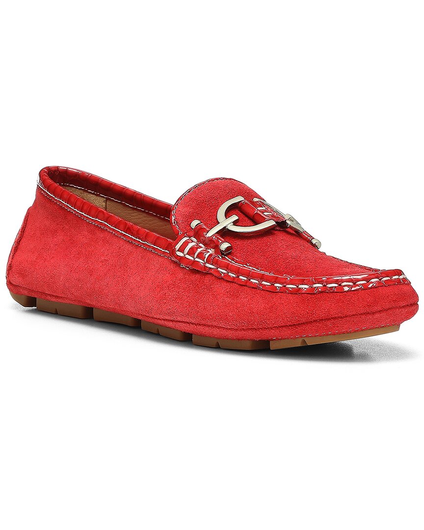 Shop Donald Pliner Giovanna Leather Loafer In Red