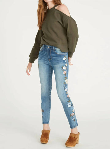 Driftwood jackie high rise skinny jeans- bouquet in light wash