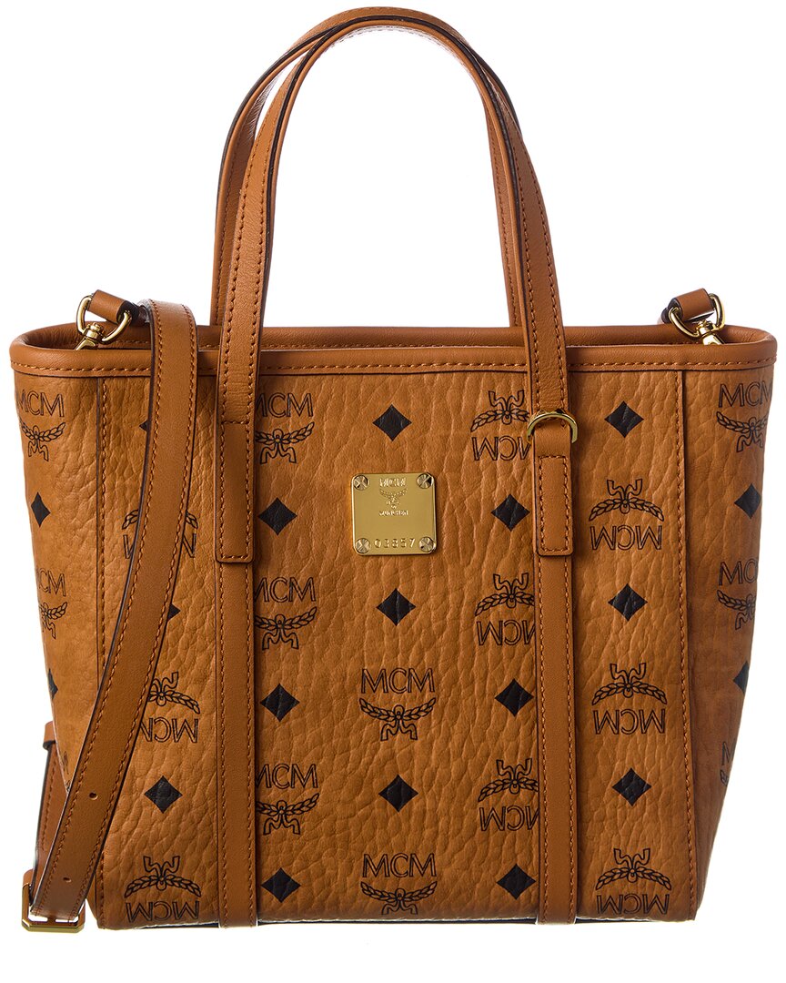 Mcm Large München Tote Bag In Brown