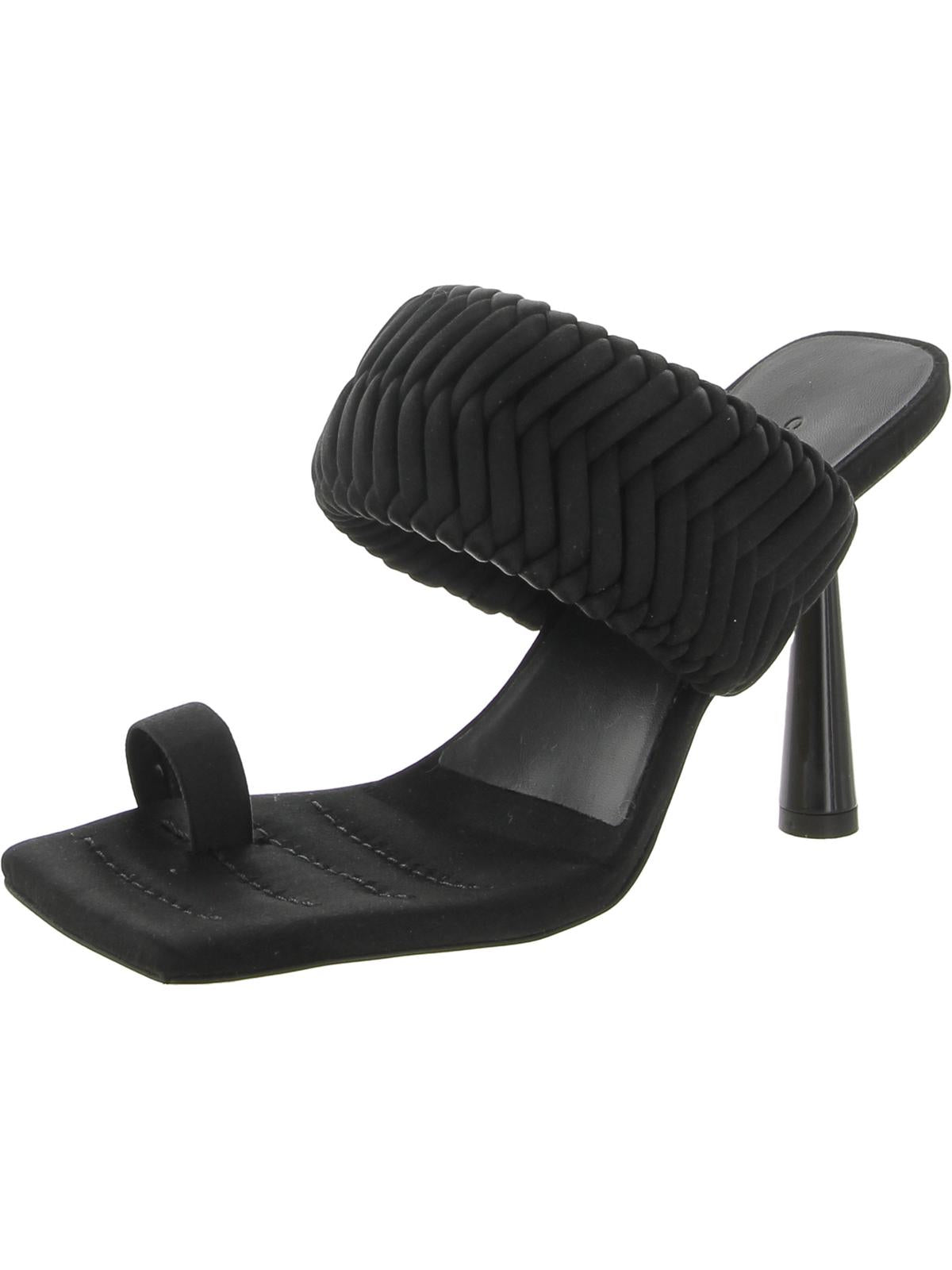 Shop Gia/rhw Rosie 1 Raso Womens Satin Braided Slide Sandals In Black