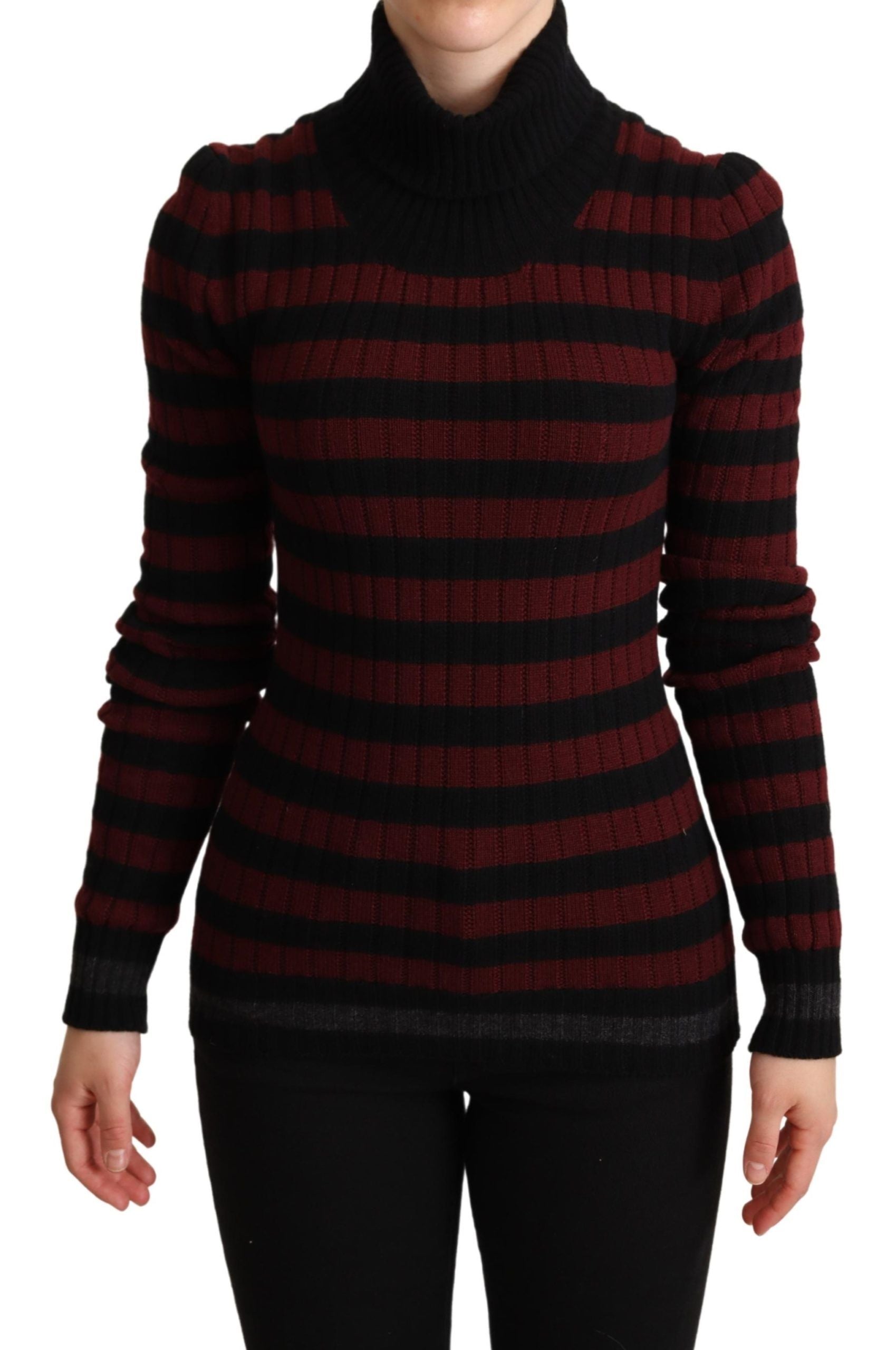 DOLCE & GABBANA Dolce & Gabbana   Striped Wool Pullover Women's Sweater