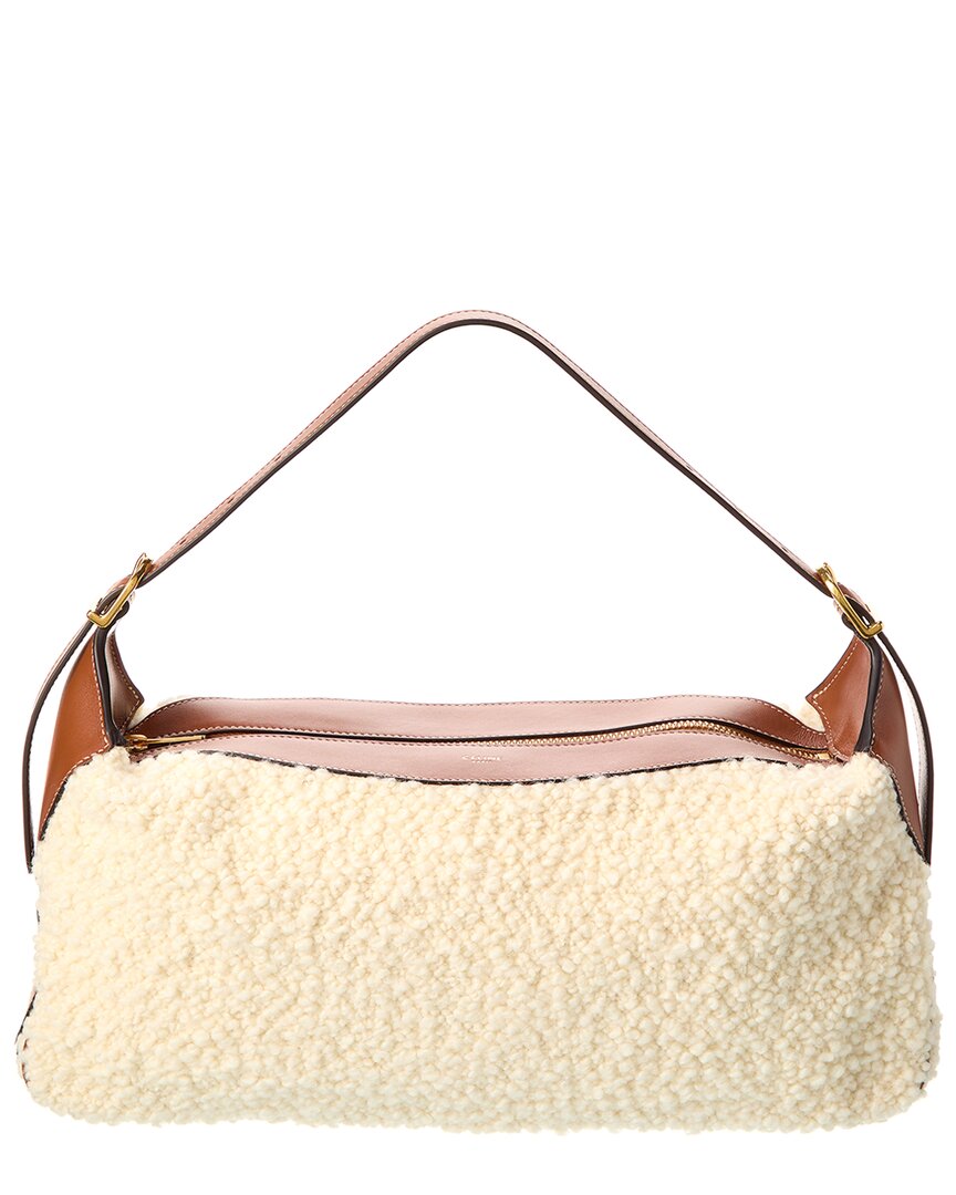 CELINE CELINE Triomphe Boucle & Leather Shoulder Bag