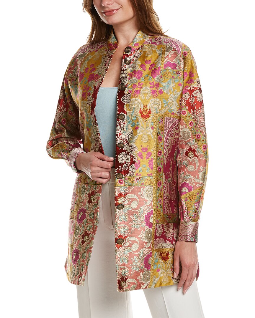 ETRO Etro Jacquard Silk-Blend Top Coat