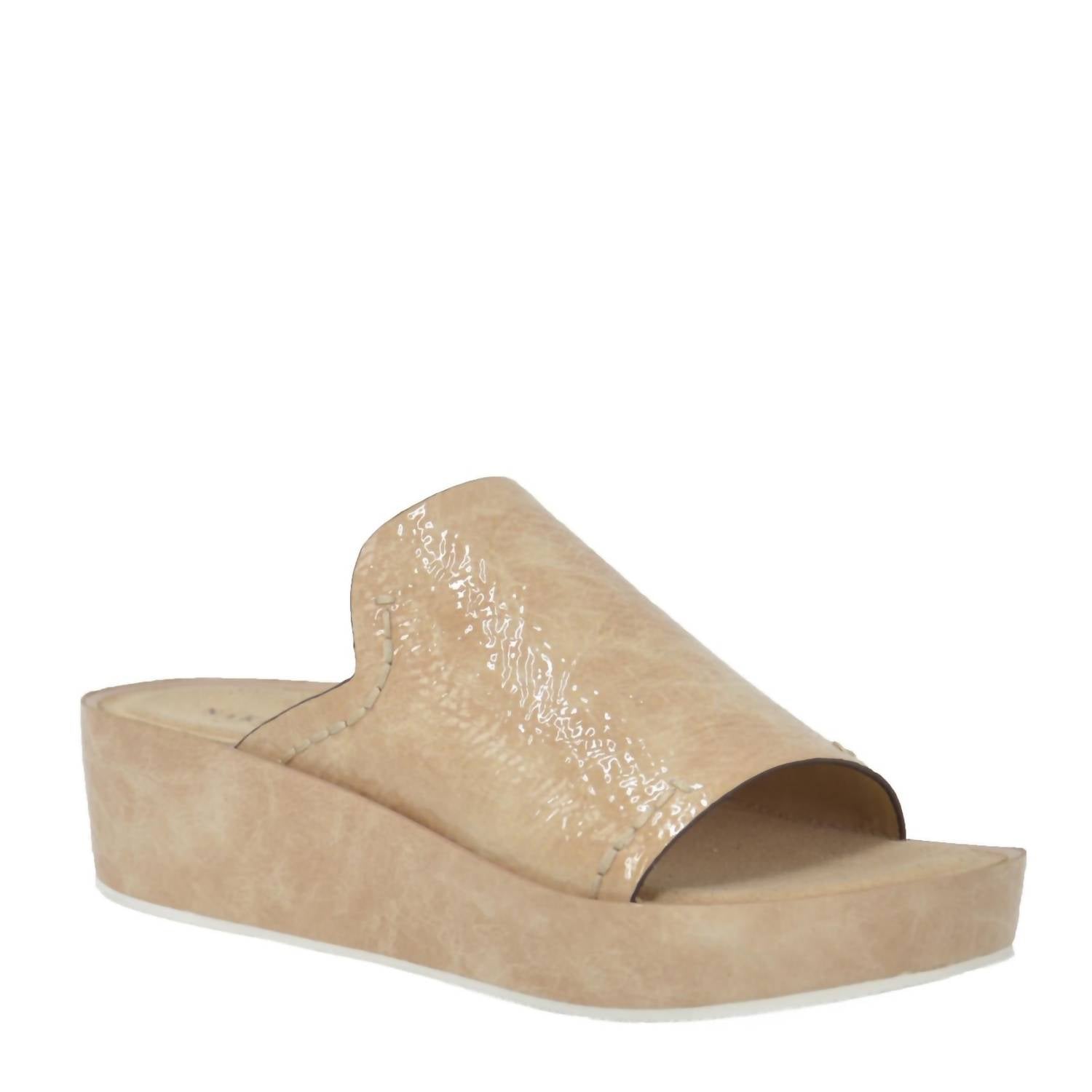 Naked Feet Reno Platform Sandals In Beige